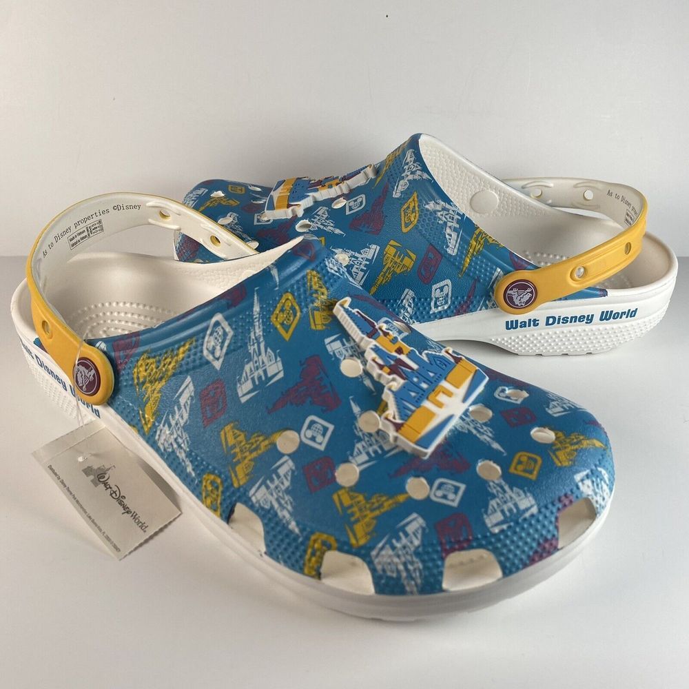 Disney Parks 50th Anniversary The Vault Castle Adult Clogs‎ Crocs Siz M8/W10